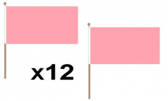 Plain Pink Hand Flags
